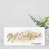 Carte cadeau de certificat Or simple et moderne (Debout devant)