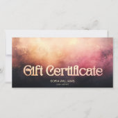 Carte cadeau de certificat rose Dusty moderne (Devant)