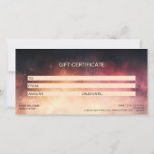 Carte cadeau de certificat rose Dusty moderne (Dos)