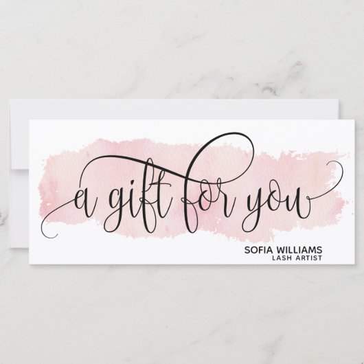 Carte cadeau de certificat rose vif simple et mode (Devant)