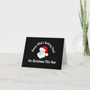 Carte Cadeau de charbon pour Noël