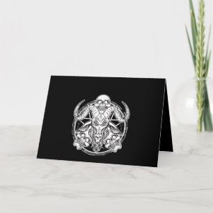 Carte Cadeau de chèvre Baphomet à crâne de sucre