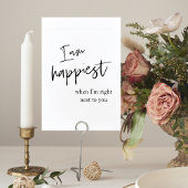 Carte Cadeau de citation romantique noire tendance