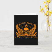 Carte Cadeau de citations d'amant de Roller Derby drôle, (Fleur jaune)
