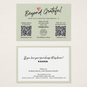 Carte cadeau de code QR design (Devant & derrière)