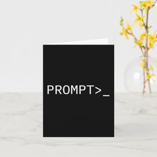 Carte Cadeau de codeur rapide pour ingénieur de prompt A (Fleur jaune)