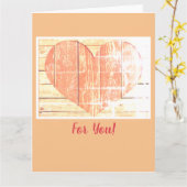 carte cadeau de coeur rustique moderne (Fleur jaune)