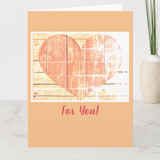 carte cadeau de coeur rustique moderne (Devant)