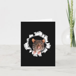 Carte Cadeau de conception graphique amateur de rat drôl