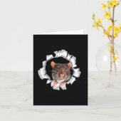 Carte Cadeau de conception graphique amateur de rat drôl (Fleur jaune)