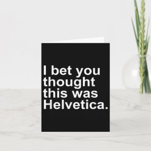 Carte Cadeau de conception Helvetica sarcastique pour co