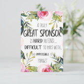 Carte Cadeau de confirmation de parrainage Vraiment Gran (Debout devant)