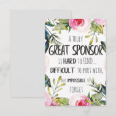 Carte Cadeau de confirmation de parrainage Vraiment Gran (Devant / Derrière)
