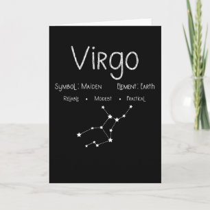 Carte Cadeau de constellation de signe du zodiaque rétro
