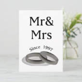 Carte Cadeau de couple pour les 20 ans de mariage M. et  (Debout devant)