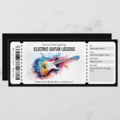 Carte Cadeau de Cours de Guitare Électrique Surpri (Devant / Derrière)
