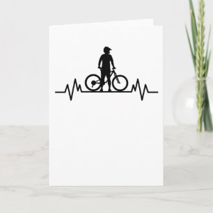 Carte Cadeau de cyclisme VTT Mountainbike Heartbeat