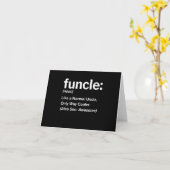 Carte Cadeau de définition de tonton amusant | Cadeaux d (Fleur jaune)