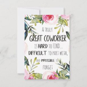 Carte Cadeau de départ pour un collègue Cadeau d'adieu a