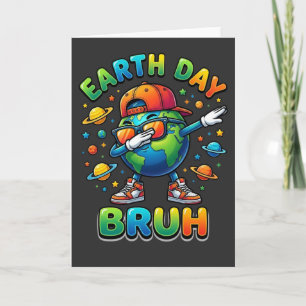Carte Cadeau de dessin animé de la Terre drôle de dabbin