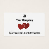 Carte cadeau de deux Coeurs rouges Valentine's Day (Devant)