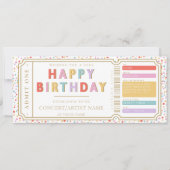 Carte cadeau de faux billets de concert (Devant)