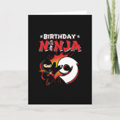 Carte Cadeau de fête d'anniversaire pour enfants ninja - (Devant)