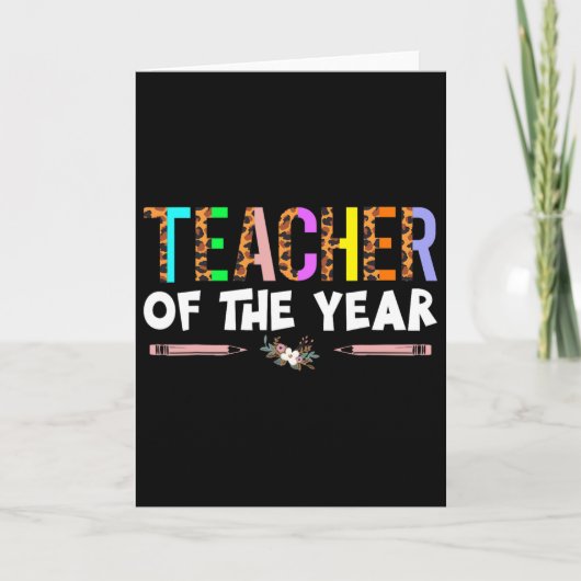 Carte Cadeau De Fête De Professeur De L'Année Appreciati (Devant)