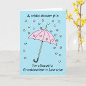 Carte Cadeau de Fête des mariées pour la future petite-f (Fleur jaune)