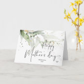 Carte Cadeau de fête des mères Eucalyptus de la part de (Fleur jaune)