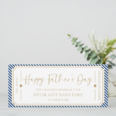 Carte cadeau de Fête des pères Navy Blue Happy (Debout devant)