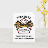 Carte cadeau de fin de saison de l'équipe meilleur entra (Fleur jaune)