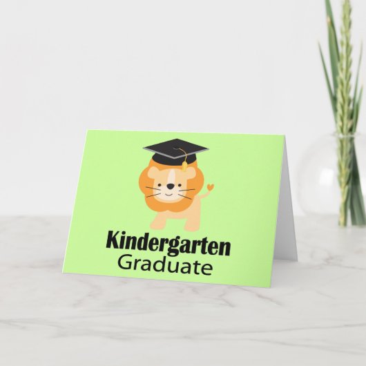 Carte Cadeau de fin d'études de la petite école Lion (Devant)