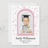 Carte Cadeau de fin d'études de maternelle rose mignon  (Devant)