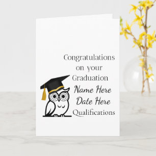 Carte Cadeau de fin d'études personnalisé pour elle – No