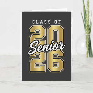 Carte Cadeau de fin d'études senior Or 2026 Varsity