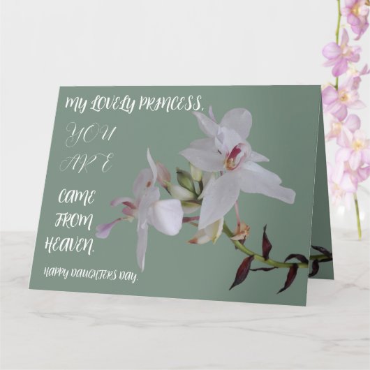CARTE CADEAU DE FLEURS JOURNALIÈRE FILLE (Orchidée)