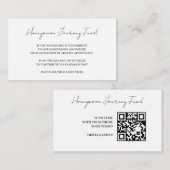 Carte cadeau de fonds de lune de miel à code QR (Devant / Derrière)