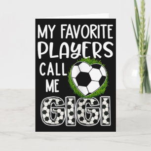 Carte Cadeau de football, mes joueurs préférés m'appelle