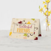 Carte Cadeau de Friendsgiving de feuilles d'amis (Fleur jaune)