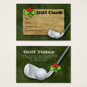 Carte cadeau de golf de Noël - Fête des pères vert (Devant & derrière)