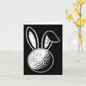 Carte Cadeau de golf drôle d'oreilles de lapin de Pâques (Fleur jaune)