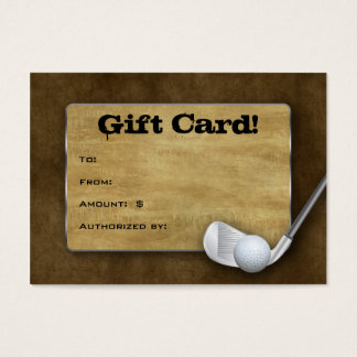 Carte cadeau de golf - Fête des pères Brown