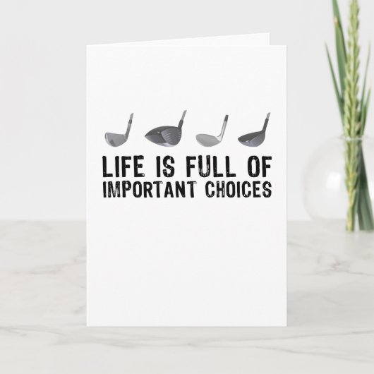 Carte Cadeau de golf rétro pour les choix de golfeurs (Devant)