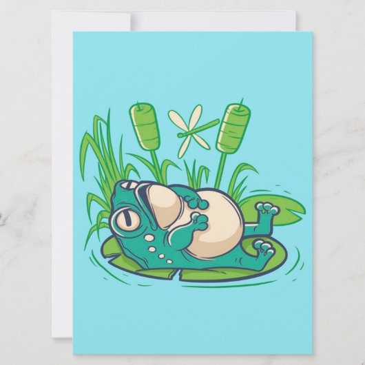 Carte Cadeau de grenouille de paix Cool mignonne | Greno (Devant)
