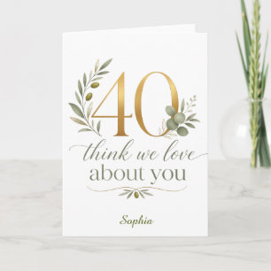 Carte Cadeau de groupe personnalisé pour 40e anniversair