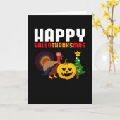 Carte Cadeau de Hallothanksmas Halloween Noël (Fleur jaune)