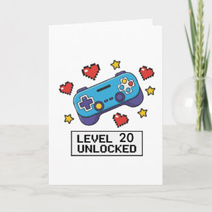 Carte Cadeau de joueur personnalisable Niveau débloqué