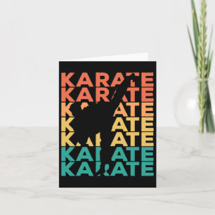 Carte Cadeau De Karaté Vintage Rétro Pour Karateka