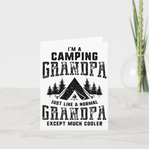 Carte Cadeau de la fête des pères grand-père camping gra
